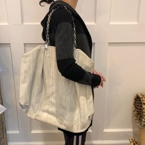 TAMMI Lyn snakeskin woven leather chain bag